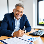 **

"A professional labor consultant, fully clothed, in a modern office setting. The consultant is advising a company executive, both are smiling. Focus on collaboration and trust. Safe for work, appropriate content, family-friendly. Perfect anatomy, correct proportions, natural pose. High quality, professional photography."

**