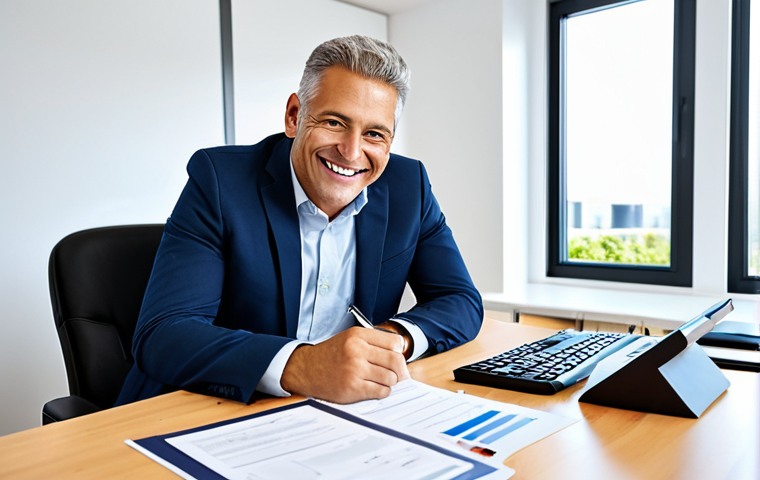 **
"A professional labor consultant, fully clothed, in a modern office setting. The consultant is advising a company executive, both are smiling. Focus on collaboration and trust. Safe for work, appropriate content, family-friendly. Perfect anatomy, correct proportions, natural pose. High quality, professional photography."
**
