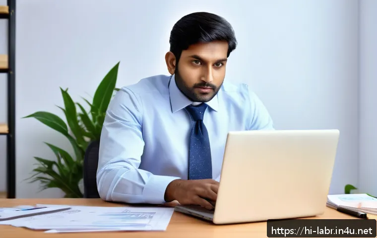 공인노무사와 연봉 협상의 실제 - A confident Indian professional man in a modern office setting, wearing formal business attire with ...